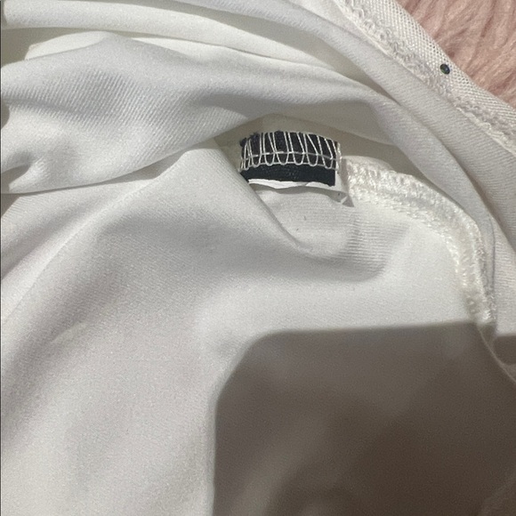 White Rhinestone Ruched Crop Top – Size S ✨ - Picture 3 of 4